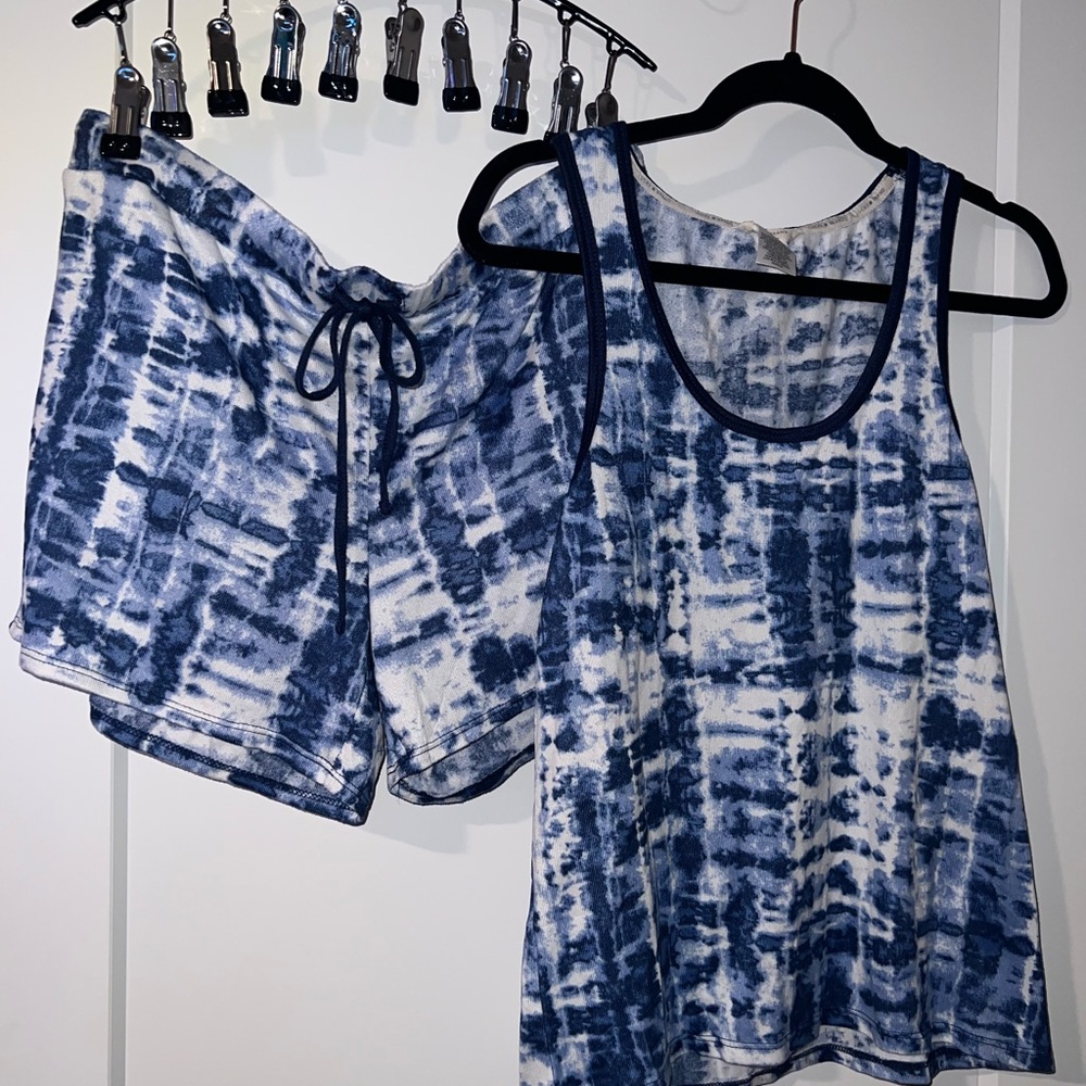 Lucky Brand Navy Tie-Dye Women's Pajama Set